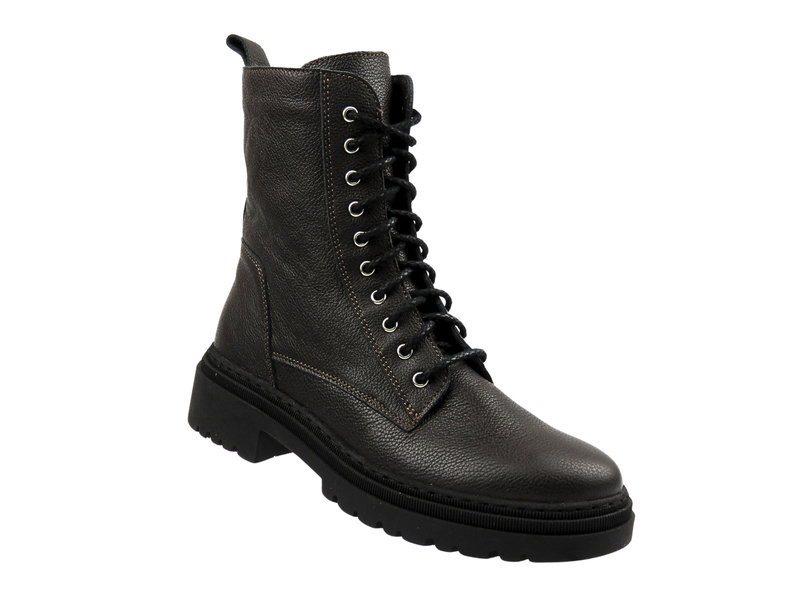 Wygodne botki damskie z naturalnej skóry Helios Komfort 1363, brązowe