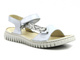 Skórzane sandały damskie polskiej marki HELIOS Komfort 249S, srebrne