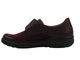 Wygodne półbuty damskie na rzep bordowe Helios Komfort 395