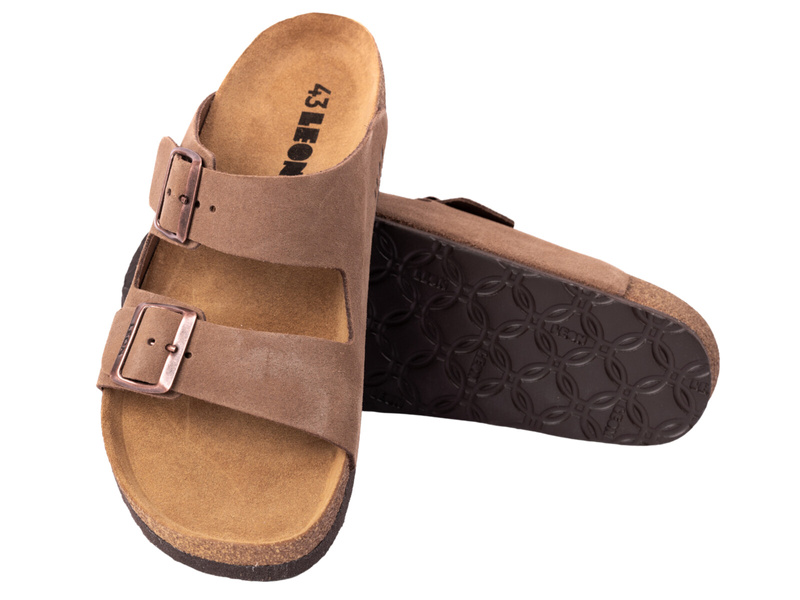 Klapki Męskie Leon 4703 brązowe