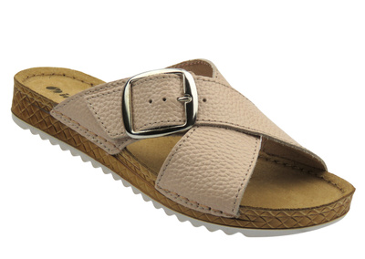 Klapki damskie z klamrą  różowe INBLU VO-4GU, różowe