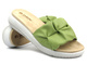 Klapki damskie ze zdobioną cholewką - INBLU TT-22, jasnozielone