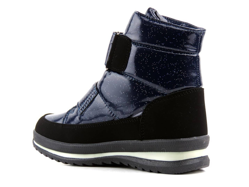 Śniegowce dziecięce z błyszczącym brokatem - WEESTEP R292958801BL, niebieskie