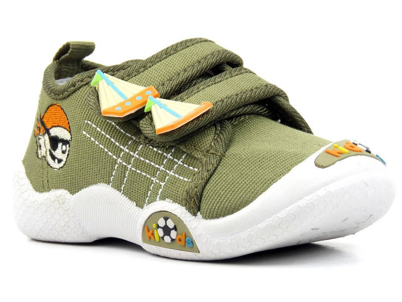 Kapcie dziecięce AMERICAN CLUB 170, khaki