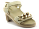 Sandały damskie ze złotym łańcuchem - Evento 22SD35-4522, beżowe