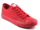 Trampki damskie z ekoskóry - Cross Jeans DD2R4032CFW20, czerwone