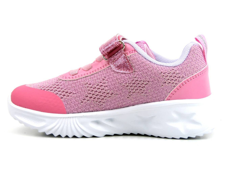 Sportowe buty dziecięce z gwiazdkami - AMERICAN CLUB ES69/22, różowe