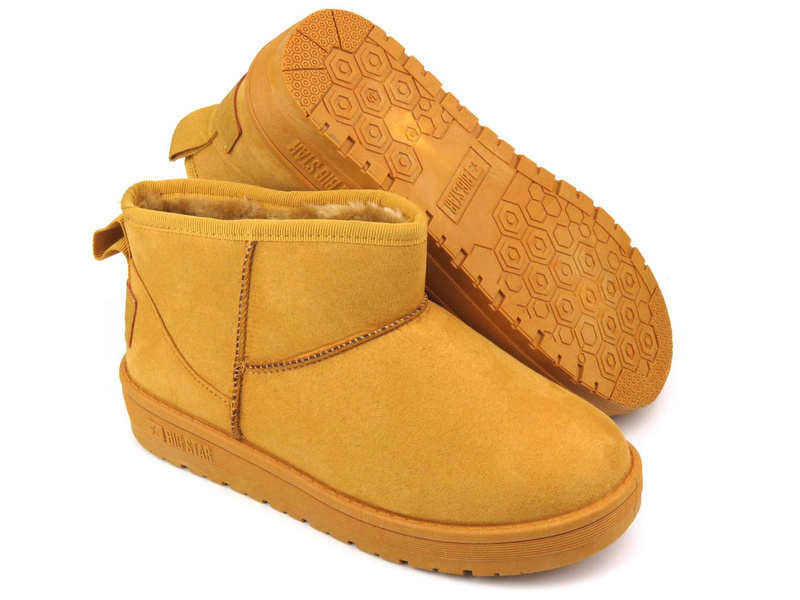 Buty emu, śniegowce damskie za kostkę - BIG STAR KK274289 802, camel