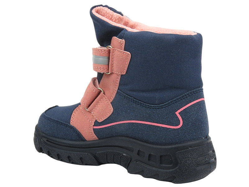 Śniegowce Dziecięce - BEFADO 615Y002, Granatowe Na Rzepy