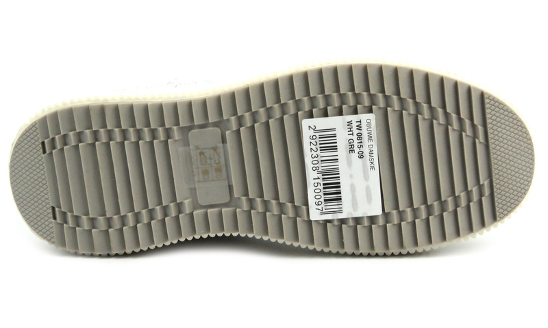 Buty sportowe damskie na platformie - BRIVIDO SHOES TW0815-09, szary