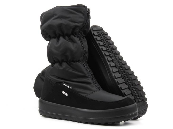 Ciepłe śniegowce damskie z membraną czerń Manitu 990219-01