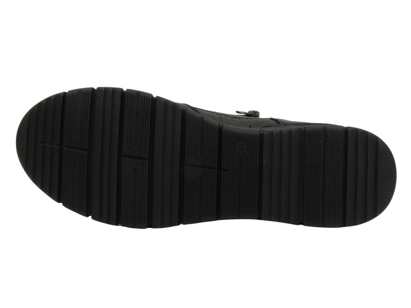 Skórzane botki damskie polskiego producenta - HELIOS Komfort 543S, czarne 2