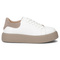 Wygodne sneakersy damskie ze skóry naturalnej na platformie Filippo DP7502/26, białe