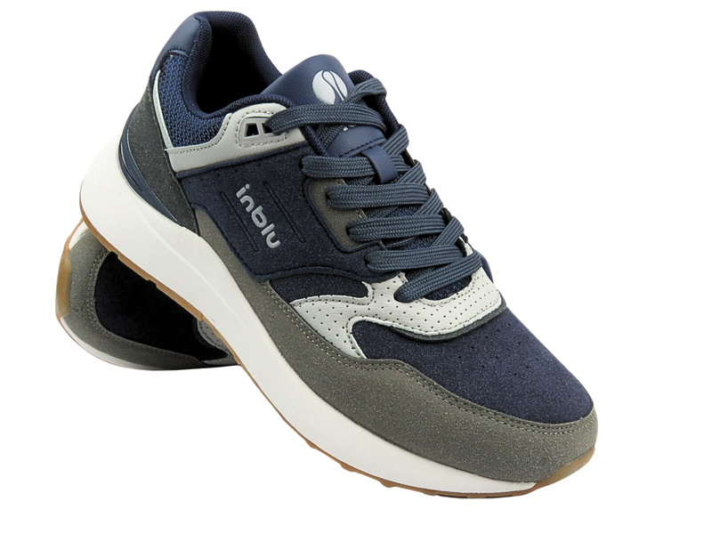Sznurowane buty sportowe męskie niebieskie Inblu IU-13