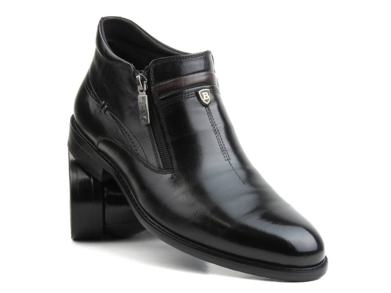 Eleganckie botki męskie na suwak - JOHN DOUBARE YGFR-Z106-306-1, czarne