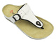 Skórzane klapki damskie - BERKEMANN Mila 01351-100, białe