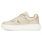 Skórzane sneakersy damskie na platformie - Filippo DP6727/25, beżowe 