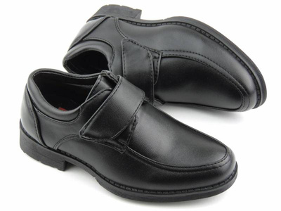 Eleganckie półbuty wizytowe, buty komunijne - American Club KOM 37/22, czarne