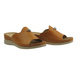 Skórzane klapki damskie Helios Komfort 141, jasnobrązowe