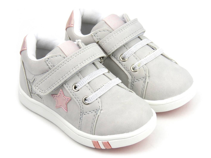 Adidasy dziecięce dla dziewczynki - American Club XD 41/22, szare