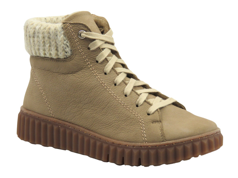 Skórzane trzewiki, trapery damskie - Nika Komfort 1432 taupe