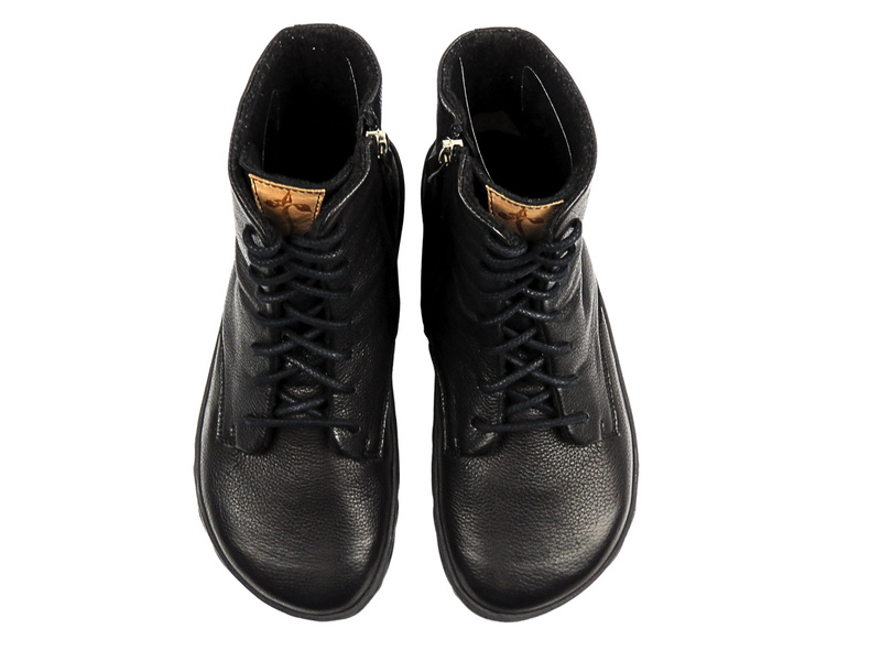 Barefoot minimalistyczne ocieplane botki damskie czarne Nika Komfort 1442