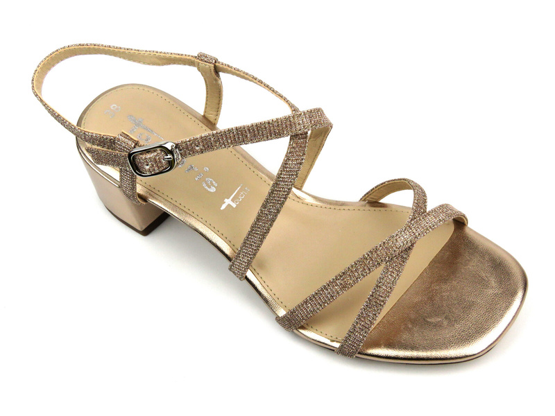 Eleganckie sandały damskie na obcasie - Tamaris 1-28204-42, rose glam