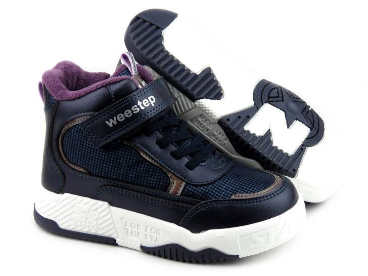 Trzewiki, buty zimowe dziecięce - WEESTEP R567765630DB, granatowe