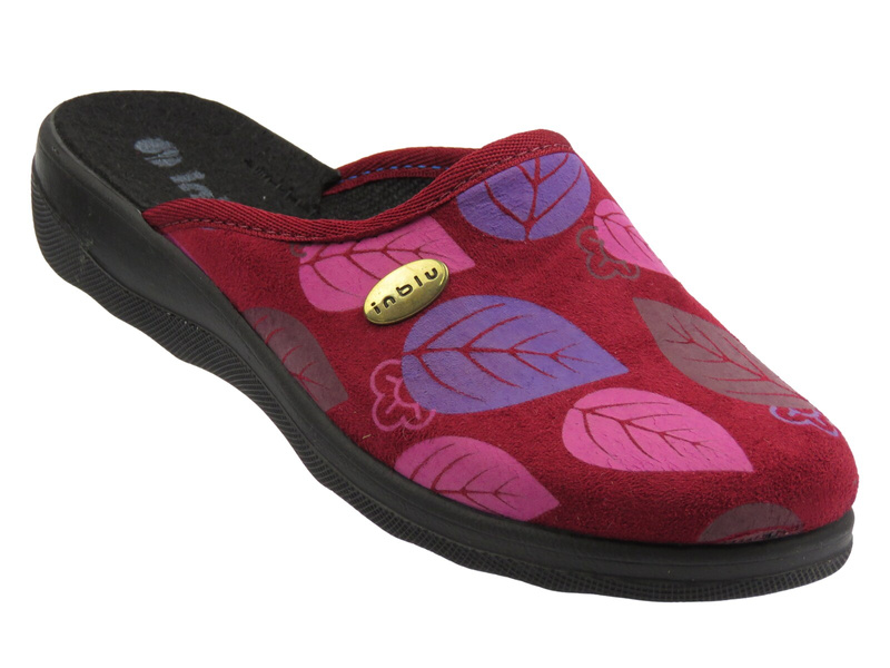 Kapcie Domowe Damskie - INBLU CA-5F Bordowy- Wsuwane 