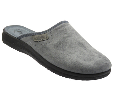 Kapcie męskie z miękką wkładką, Inblu DG-82U szare