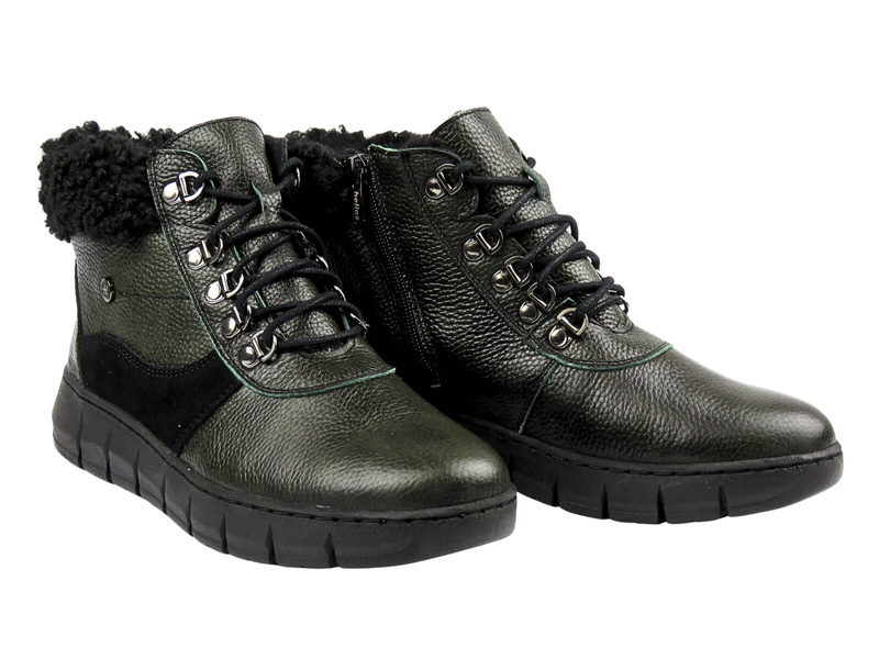 Wygodne botki damskie Helios Komfort 782, zielone