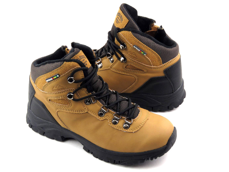 Trekkingi damskie zimowe - AMERICAN CLUB ES110/22, camel