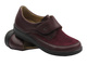 Wygodne półbuty damskie na rzep bordowe Helios Komfort 395