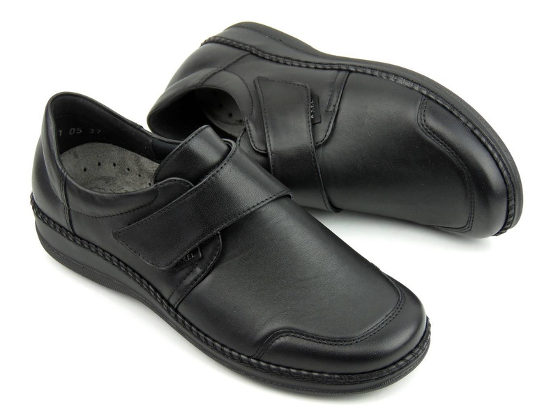 Półbuty damskie o podwyższonej tęgości K - AXEL KOSELA 1705/9705, czarne