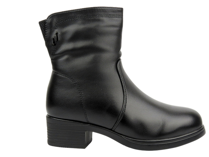 Ocieplane botki damskie - Vinceza 85152, czarne