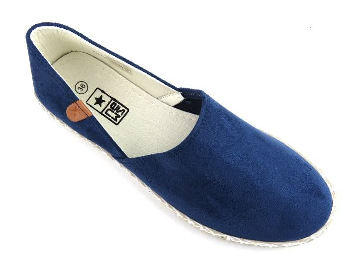 Espadryle damskie z wyciętą cholewką - N.E.W.S. 20TX02-2416, granatowe