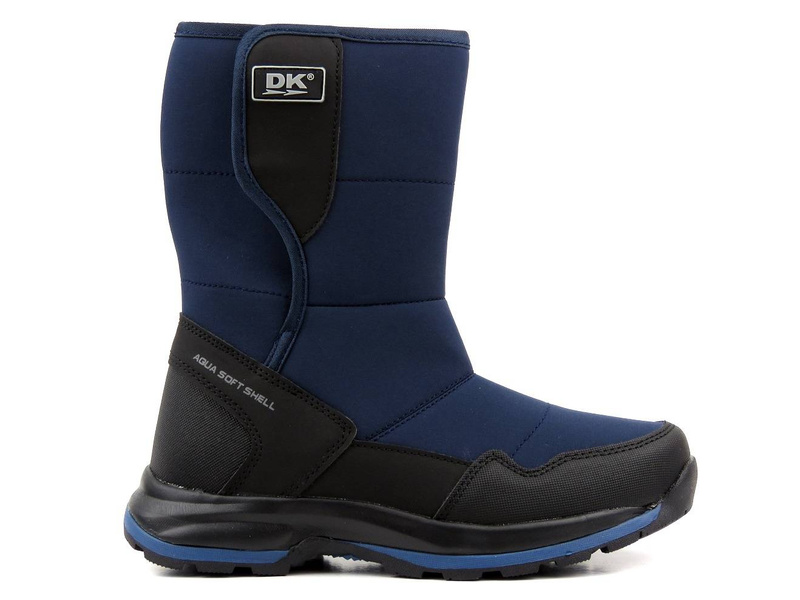 Śniegowce damskie na rzep - DK TECH Aqua Soft Shell 2182, granatowe