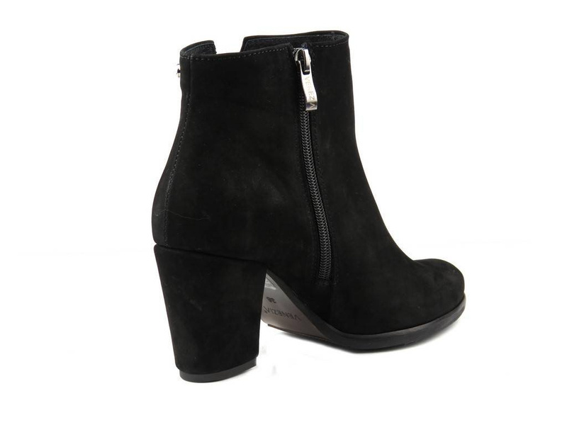 Eleganckie botki damskie na obcasie - Venezia 7380, czarne