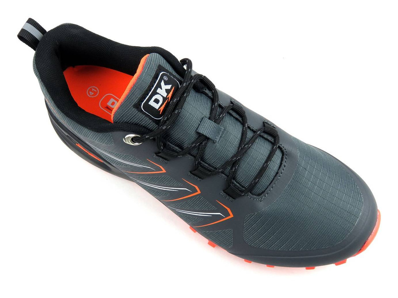Buty męskie sportowe, adidasy do biegania - DK Speed Grip VB16763, szaro-pomarańczowe