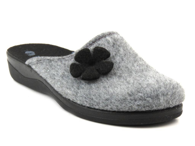 Kapcie, pantofle damskie filcowe - INBLU CA-116, srebrne