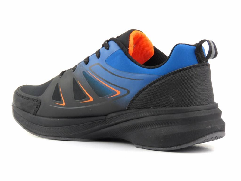 Buty męskie sportowe, adidasy do joggingu z Sofshell - DK VB175005, czarno-niebieskie