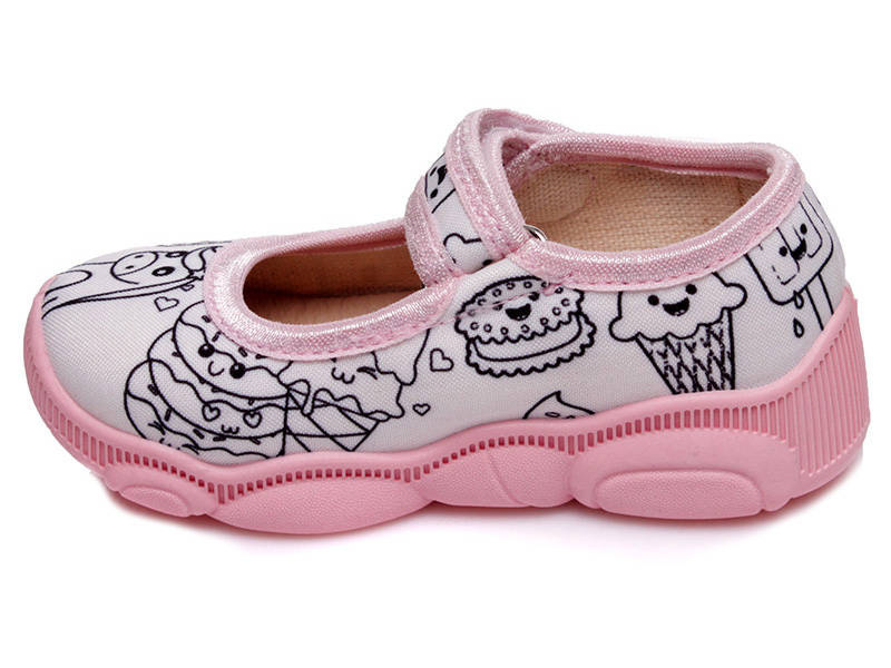 Kapcie, buty dziecięce, które można kolorować - WEESTEP Coloring R107850016, różowe