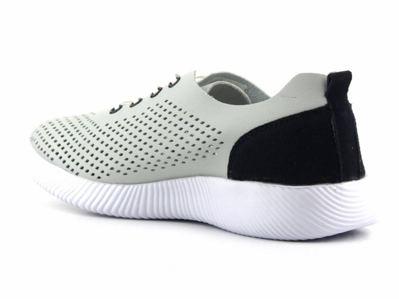 Sportowe półbuty damskie ażurowe - ARTIKER 48C1481, białe