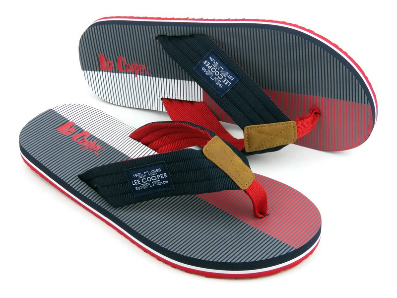 Japonki męskie na miękkiej piance - LEE COOPER 22-45-1248M, granatowe
