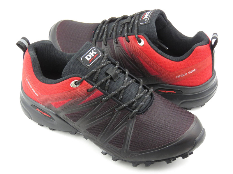 Buty męskie sportowe, adidasy do biegania - DK Speed Grip VB16795, czarnoczerwone