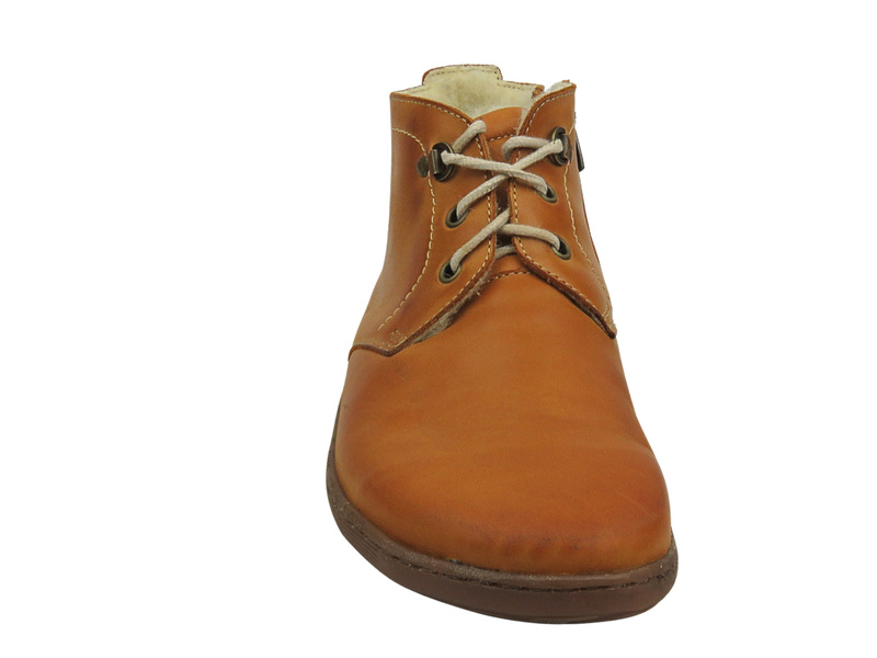 Barefoot botki minimalistyczne damskie jasnobrązowe Helios Komfort 501P
