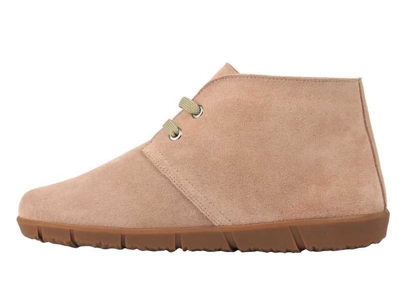 Barefoot skórzane minimalistyczne botki damskie - Nika Komfort 28011 beżowe