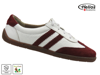 Damskie buty barefoot z naturalnej skóry Helios Komfort 469, białe