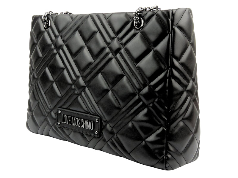 Pikowana torebka damska - Love Moschino JC4145PP1LLA000A, czarna