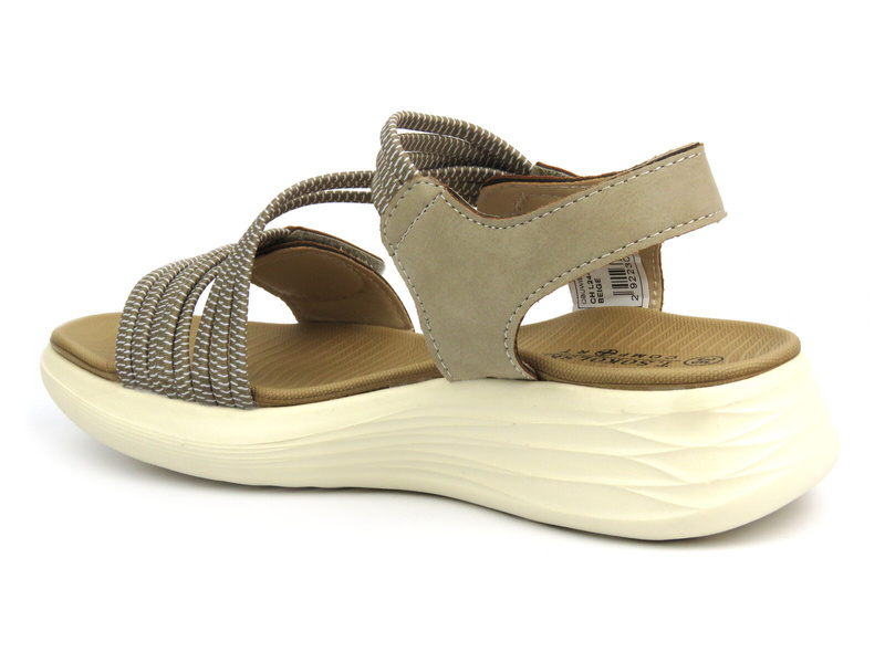 Sandały damskie na platformie - Sokolski CH L24-379, beżowe